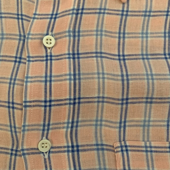 "DATTI Roma" Men's long sleeves woven linen plaid shirt - Picture 3 of 8